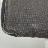 【6fc3819】エルメス 長財布 フールトゥパースGM キャンバス ブラック グレー シルバー金具【中古】メンズ レディース ユニセックス