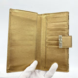 【6fc3866】グッチ 長財布 GGキャンバス 212089 キャンバス ブラウン ゴールド金具【中古】レディース
