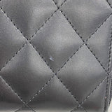 【6fc3885】シャネル 長財布 カンボン ラムスキン ブラック シルバー金具【中古】レディース