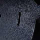 【6fc3887】エルメス ショルダーバッグ ジプシエール34 トリヨンクレマンス ブルーオブスキール シルバー金具 □M刻印【中古】レディース