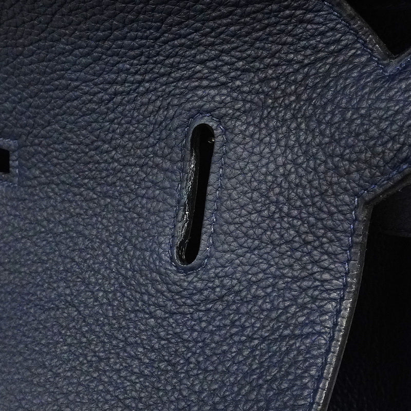 【6fc3887】エルメス ショルダーバッグ ジプシエール34 トリヨンクレマンス ブルーオブスキール シルバー金具 □M刻印【中古】レディース