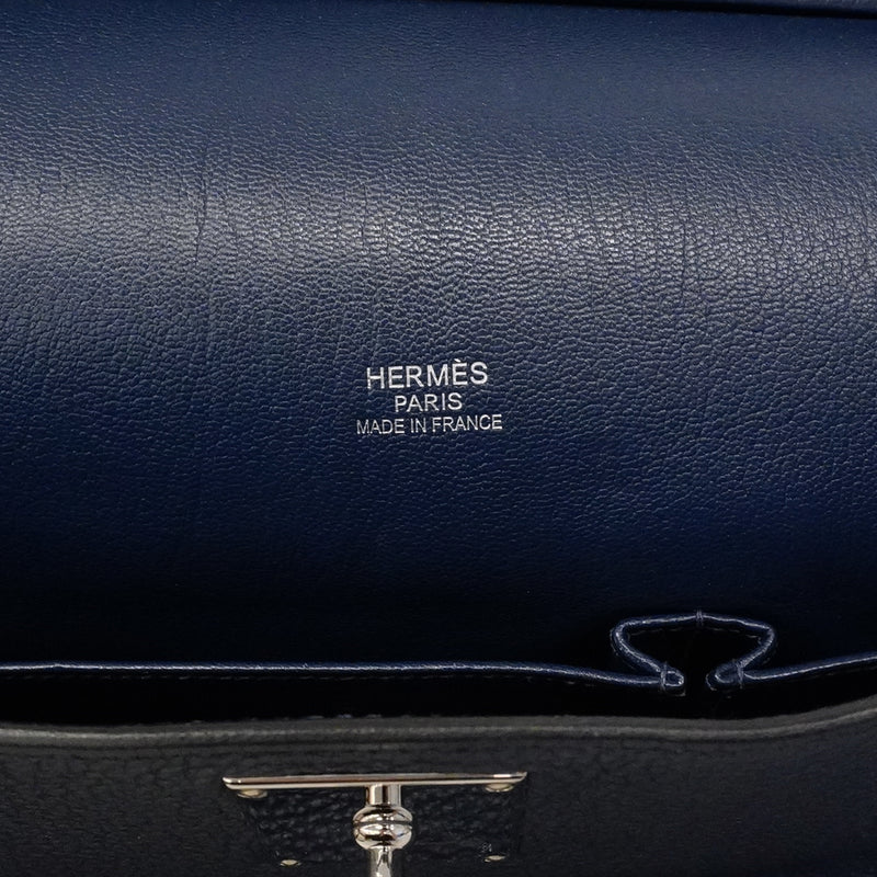 【6fc3887】エルメス ショルダーバッグ ジプシエール34 トリヨンクレマンス ブルーオブスキール シルバー金具 □M刻印【中古】レディース