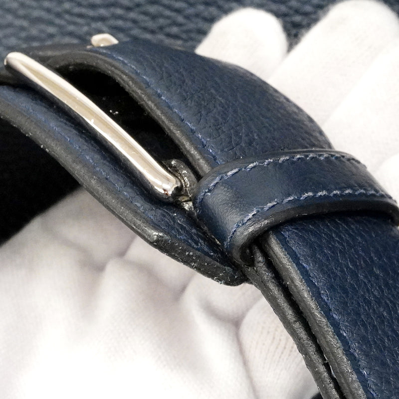 【6fc3887】エルメス ショルダーバッグ ジプシエール34 トリヨンクレマンス ブルーオブスキール シルバー金具 □M刻印【中古】レディース