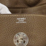 【6fc3892】エルメス ハンドバッグ リンディ34 トリヨンクレマンス エトゥープ シルバー金具 T刻印【中古】レディース