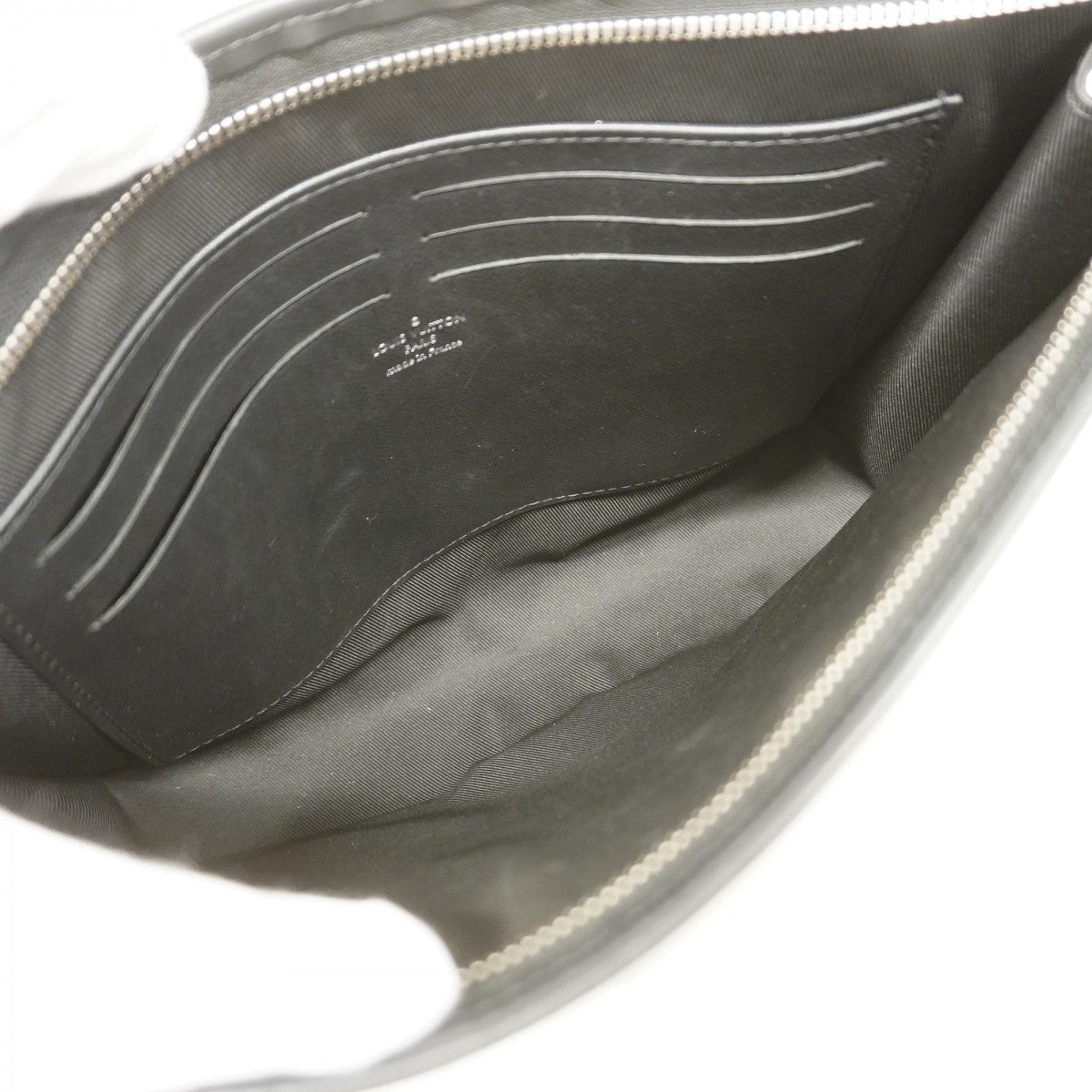 【6fc3908】ルイヴィトン クラッチバッグ ダミエ・グラフィット ポシェットヴォワヤージュ MM N41696 グレー ブラック【中古】メンズ