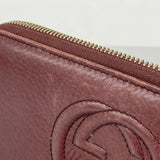 【6fc3928】グッチ 長財布 ソーホー 282413 レザー ボルドー シャンパンゴールド金具【中古】レディース