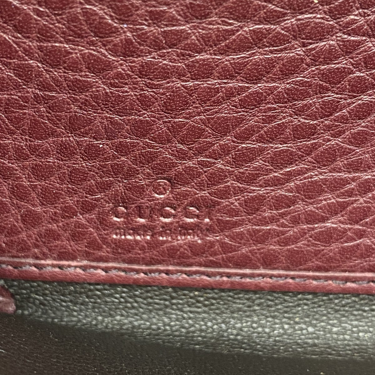 【6fc3928】グッチ 長財布 ソーホー 282413 レザー ボルドー シャンパンゴールド金具【中古】レディース