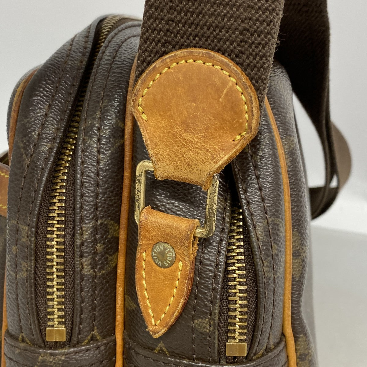 【6fc3987】ルイヴィトン ショルダーバッグ モノグラム リポーターPM M45254 ブラウン【中古】レディース