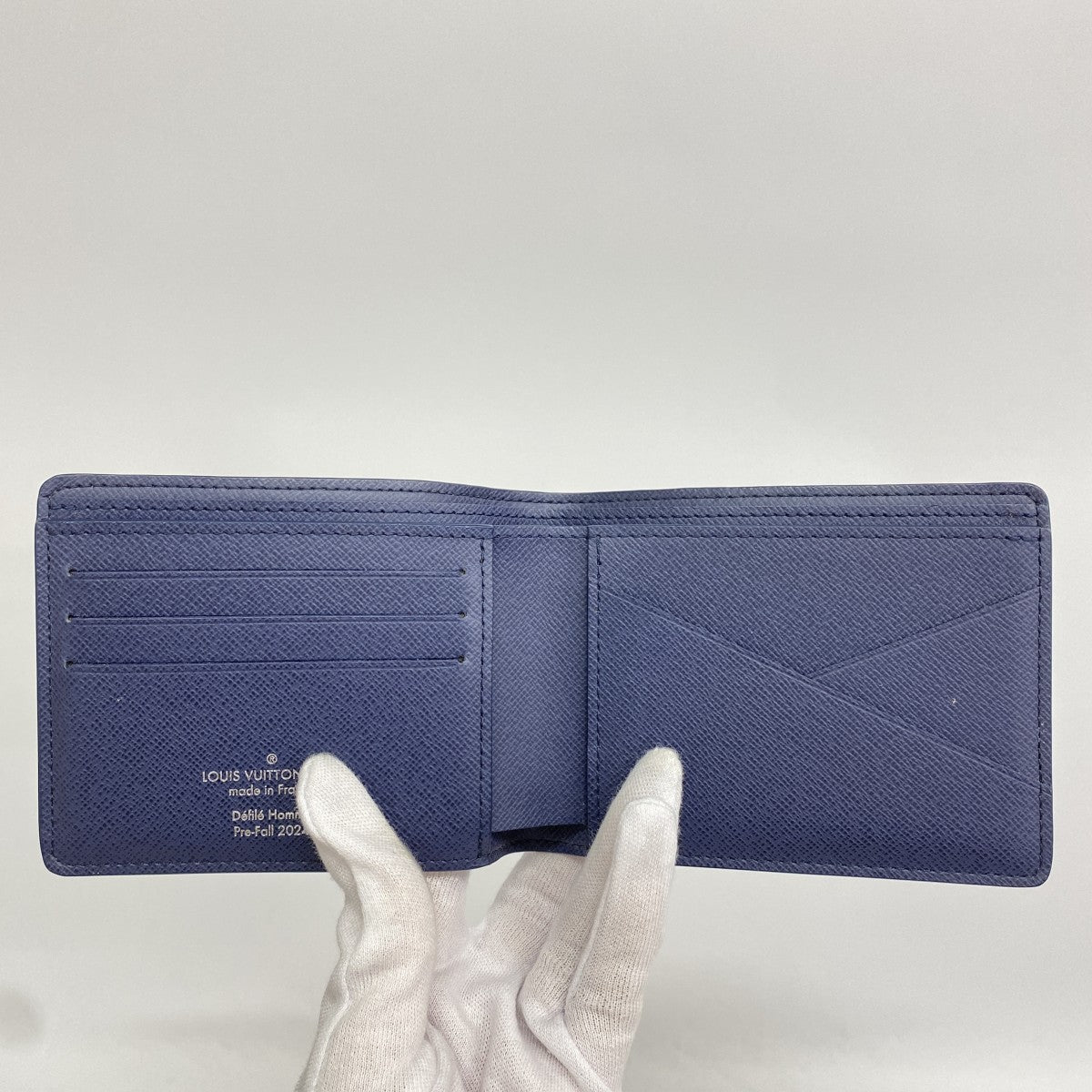 【6fc3993】ルイヴィトン 財布 モノグラム・ヘリテージ ポルトフォイユミュルティプル N40676 ネイビー ブルー【中古】メンズ