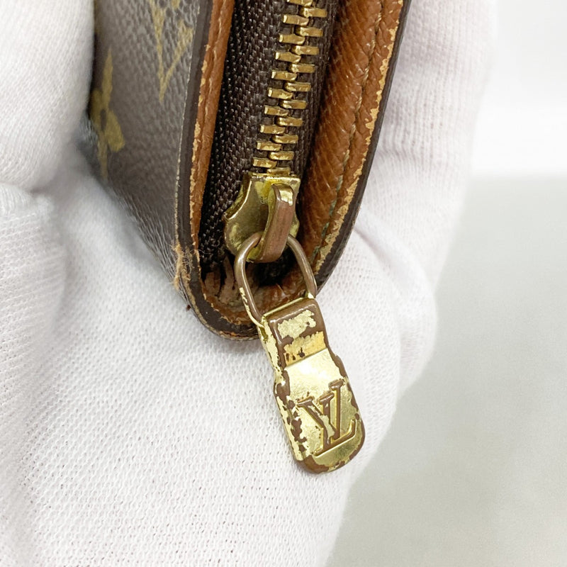 【6fc3994】ルイヴィトン 長財布 モノグラム ポルトモネジップ M61727 ブラウン【中古】レディース
