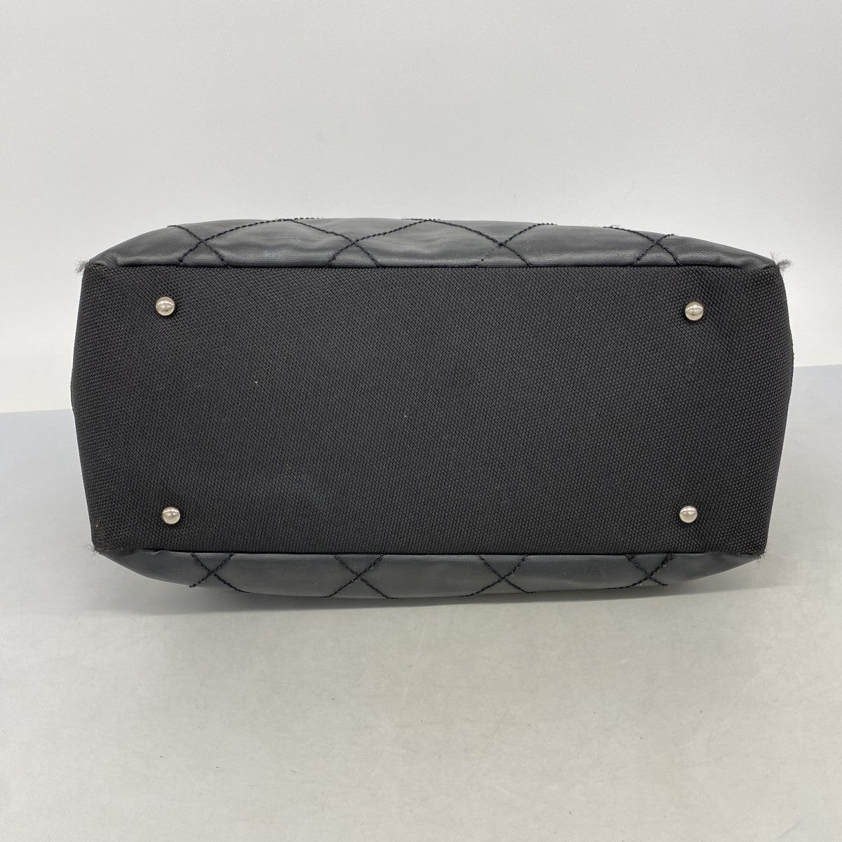 【6fc3996】シャネル トートバッグ パリビアリッツ キャンバス ブラック シルバー金具【中古】レディース