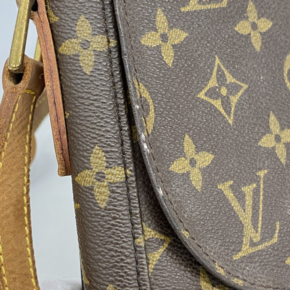 【6fc3998】ルイヴィトン ショルダーバッグ モノグラム サンクルーGM M51242 ブラウン【中古】レディース