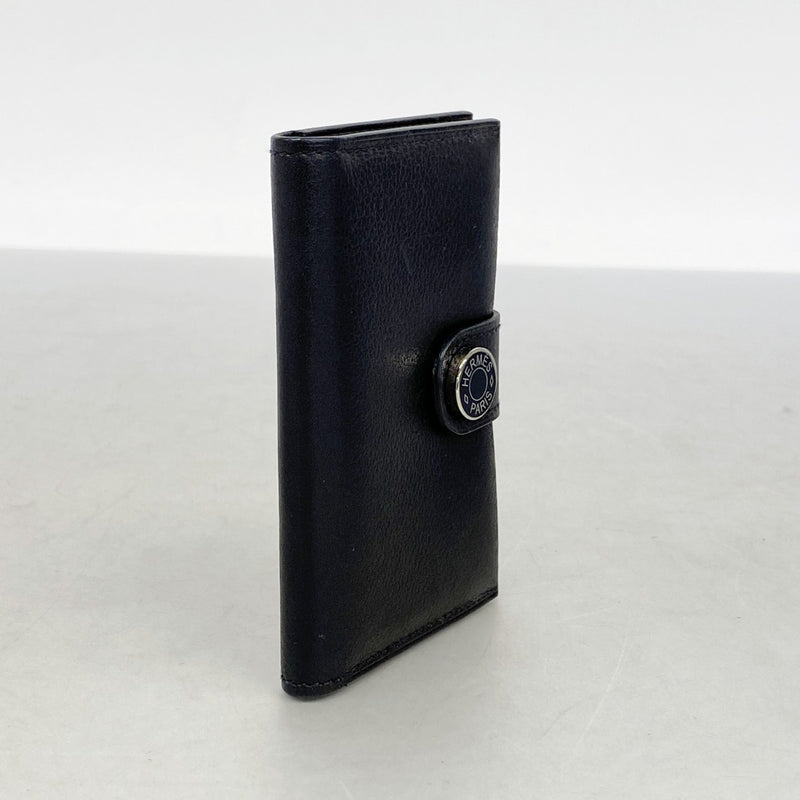 【6fc4017-h】エルメス カードケース RMS エバーカラー ブラック シルバー金具 B刻印【中古】メンズ レディース ユニセックス
