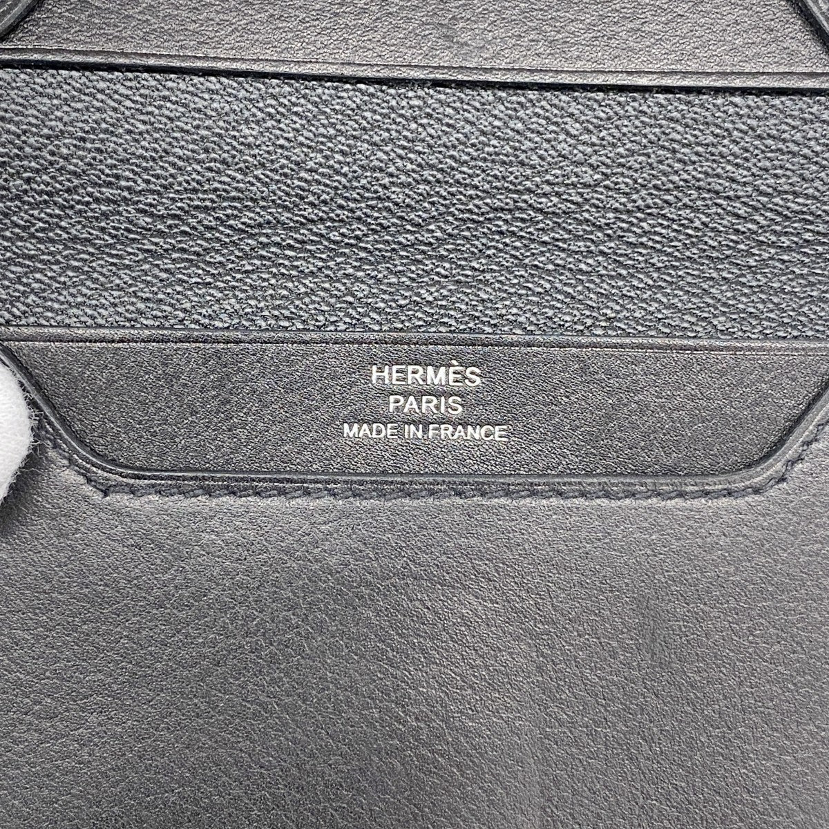【6fc4017-h】エルメス カードケース RMS エバーカラー ブラック シルバー金具 B刻印【中古】メンズ レディース ユニセックス