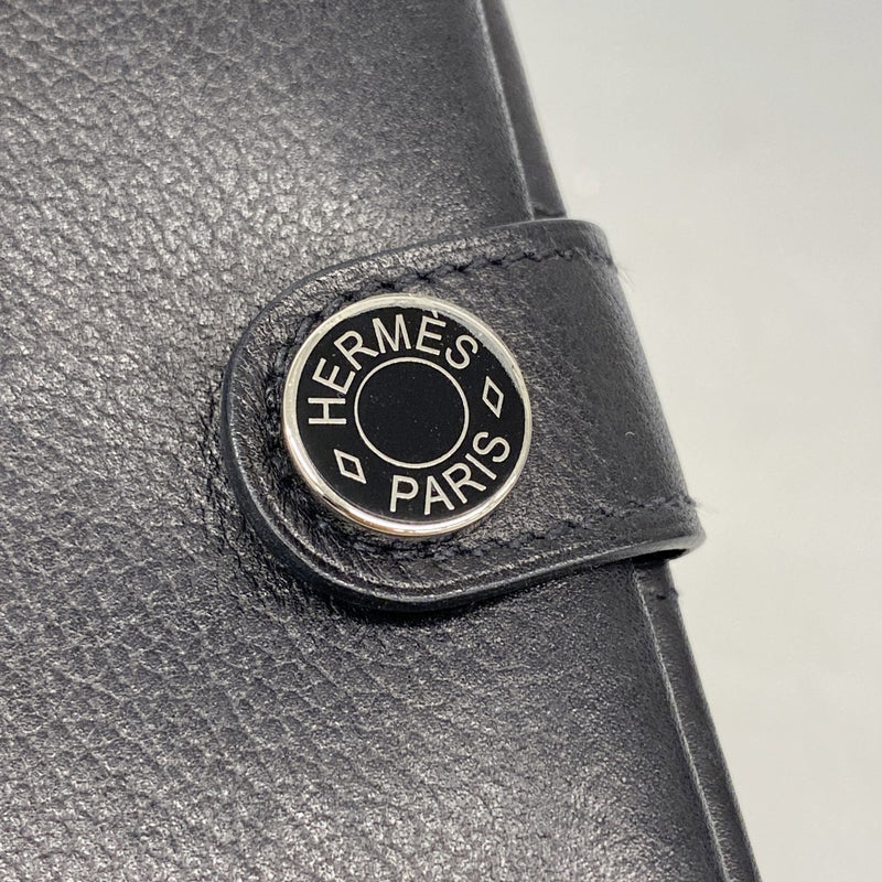 【6fc4017-h】エルメス カードケース RMS エバーカラー ブラック シルバー金具 B刻印【中古】メンズ レディース ユニセックス