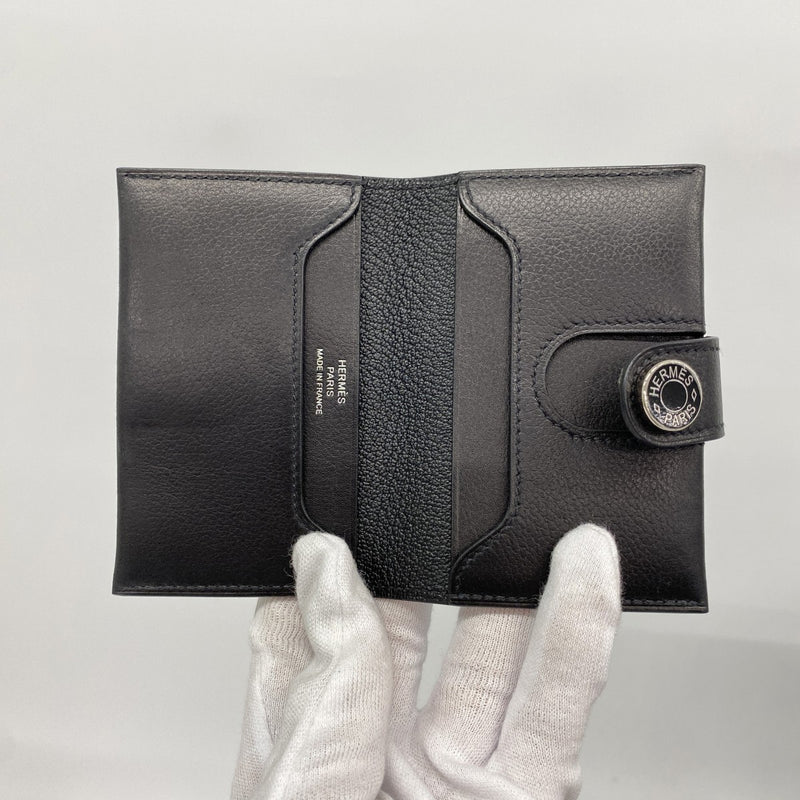 【6fc4017-h】エルメス カードケース RMS エバーカラー ブラック シルバー金具 B刻印【中古】メンズ レディース ユニセックス