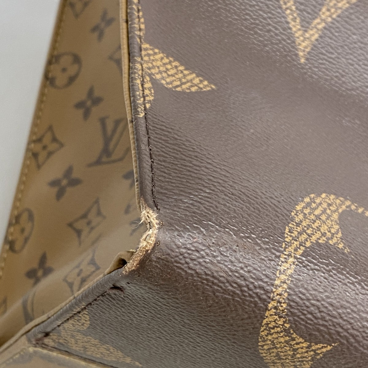 【6fc4028】ルイヴィトン トートバッグ モノグラム・ジャイアント/リバース オンザゴーGM M44576 ブラウン 2wayバッグ【中古】レディース