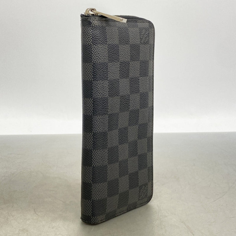 【6fc4033】ルイヴィトン 長財布 ダミエ・グラフィット ジッピーウォレットヴェルティカル N63095 ブラック グレー【中古】メンズ