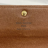 【6fc4034】ルイヴィトン 長財布 モノグラム ポシェットポルトモネクレディ M61725 ブラウン【中古】レディース
