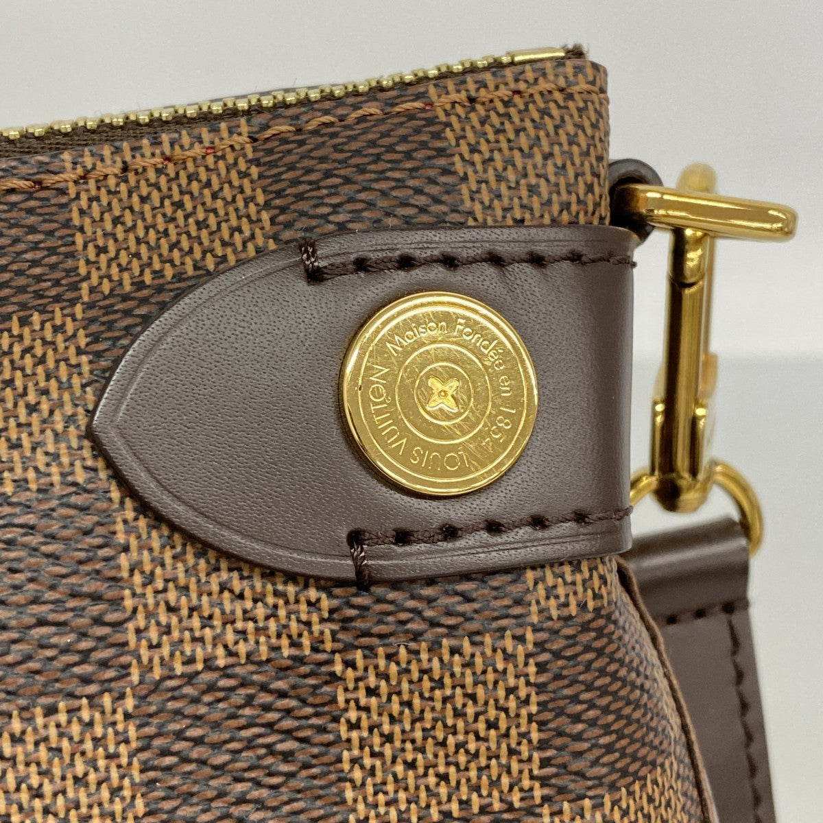 【6fc4048】ルイヴィトン ショルダーバッグ ダミエ ドゥオモ N41425 エベヌ【中古】レディース