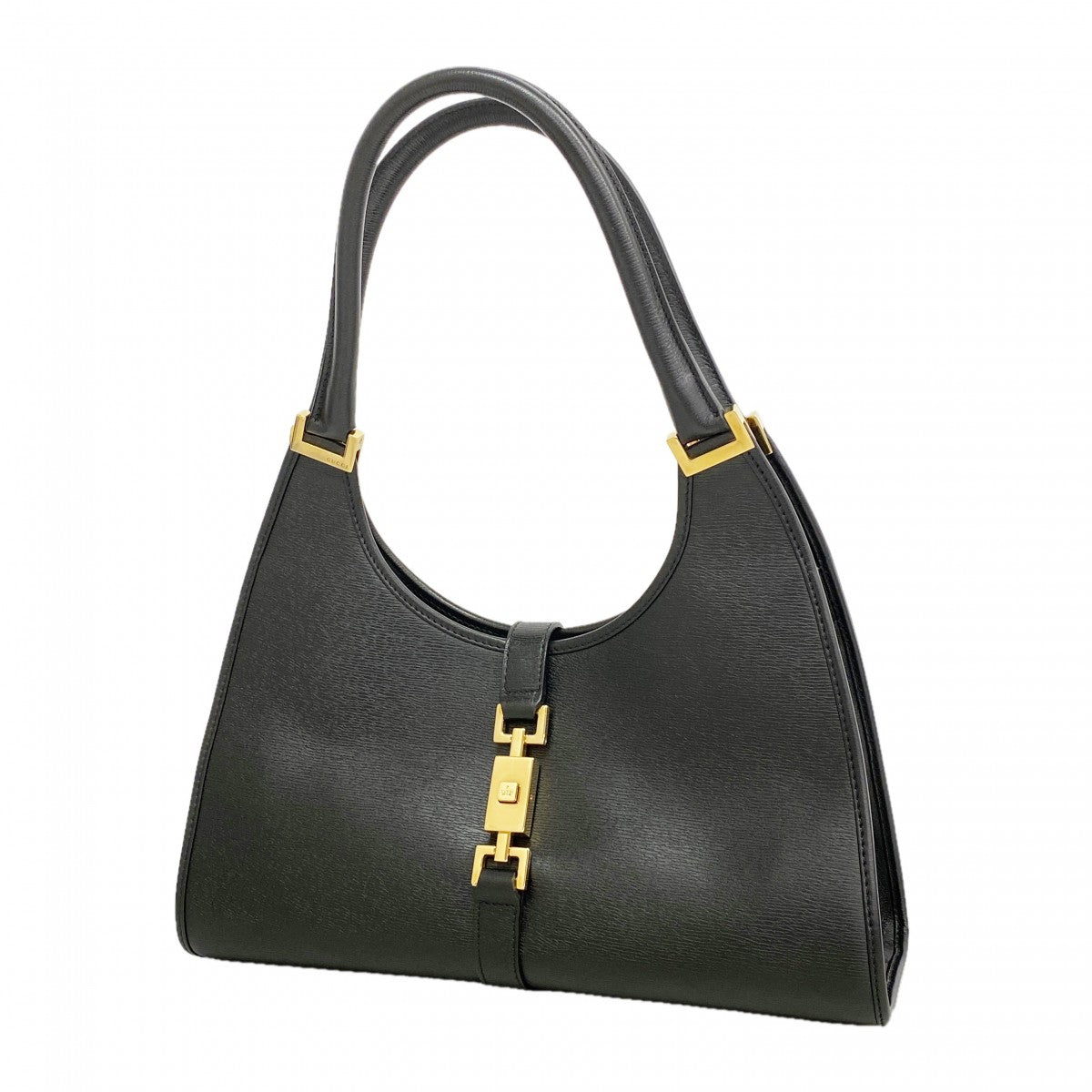 【6fc4056】グッチ ハンドバッグ ジャッキー 002 1067 レザー ブラック ゴールド金具【中古】レディース