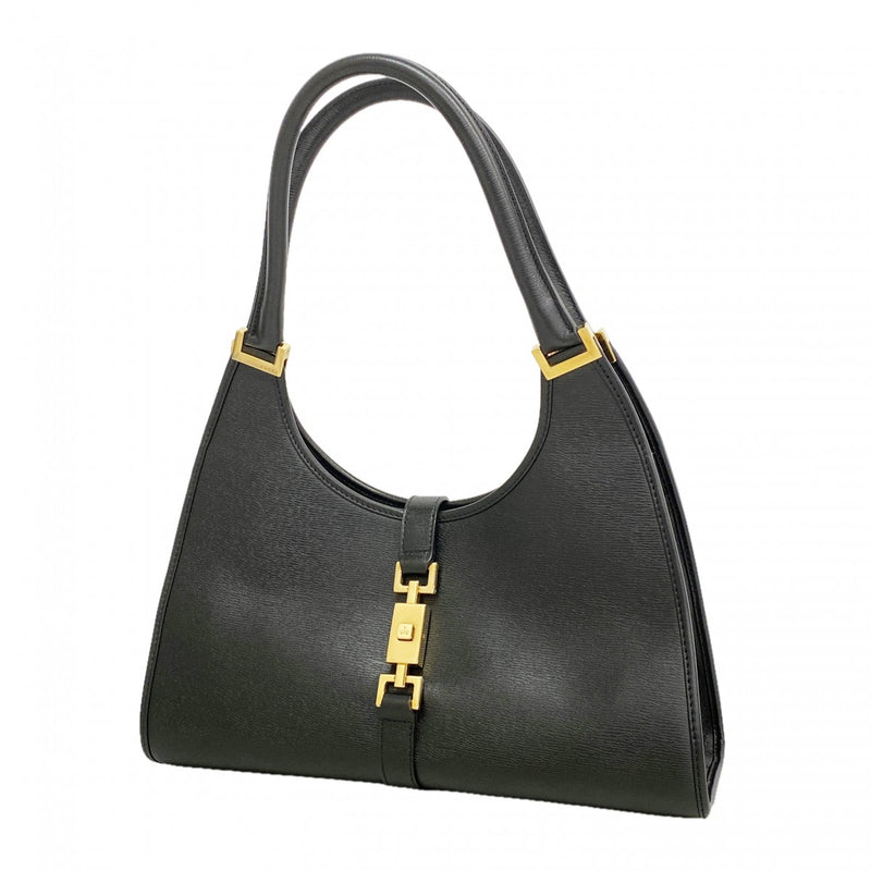 【6fc4056】グッチ ハンドバッグ ジャッキー 002 1067 レザー ブラック ゴールド金具【中古】レディース