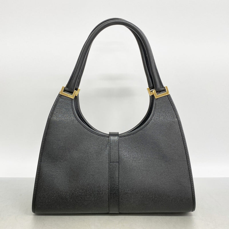 【6fc4056】グッチ ハンドバッグ ジャッキー 002 1067 レザー ブラック ゴールド金具【中古】レディース