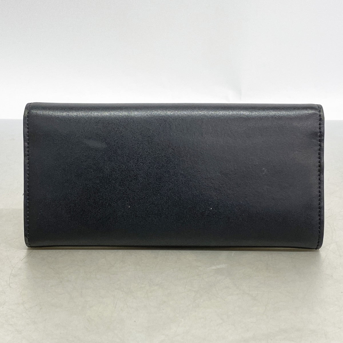 【6fc4057】フェンディ 長財布 レザー ブラック ゴールド金具【中古】レディース