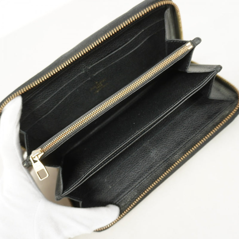 【6fc4063】ルイヴィトン 長財布 モノグラム・アンプラント ジッピーウォレット M60571 ノワール【中古】レディース