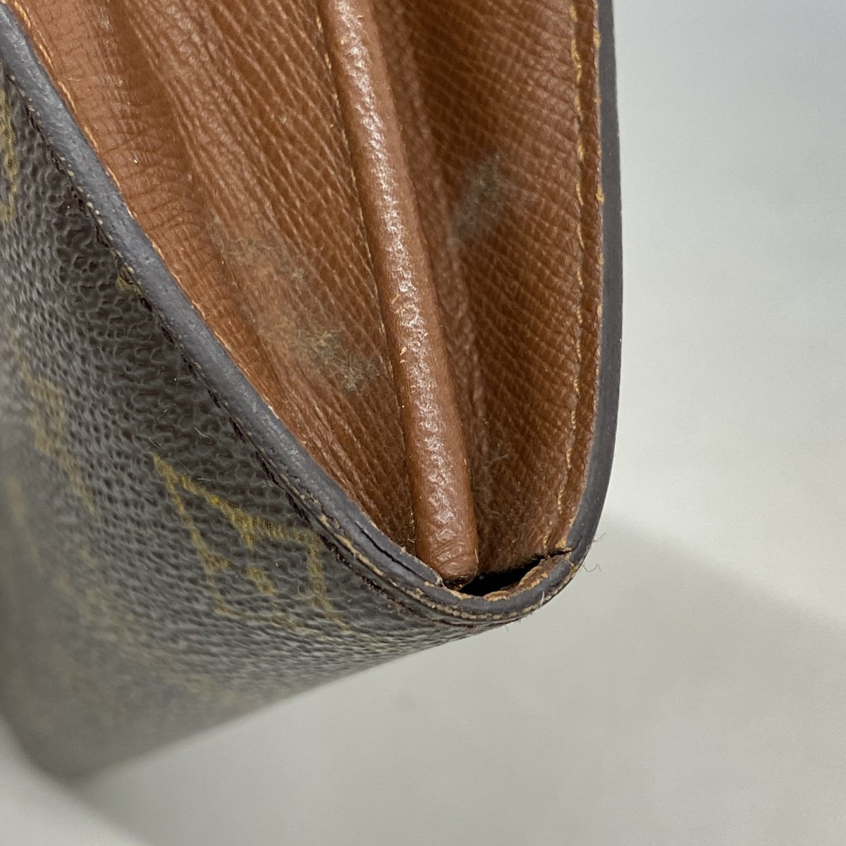 【6fc4109】ルイヴィトン 長財布 モノグラム ポシェットポルトモネクレディ M61725 ブラウン【中古】レディース