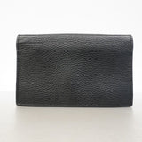 【6fc4113】グッチ ショルダーウォレット インターロッキングG 615523 レザー ブラック ゴールド金具【中古】レディース