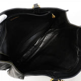 【6fc4115】シャネル チェーントート ラムスキン ブラック ゴールド金具【中古】レディース