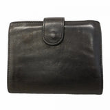 【6fc4117】シャネル 財布 ラムスキン ブラック ゴールド金具【中古】レディース
