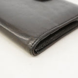 【6fc4117】シャネル 財布 ラムスキン ブラック ゴールド金具【中古】レディース
