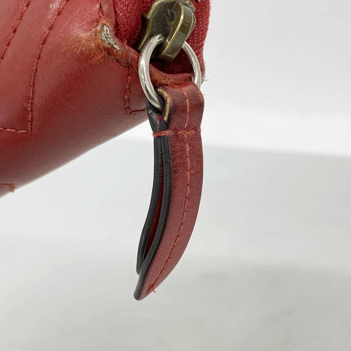 【6fc4126】グッチ 長財布 GGマーモント 443123 レザー レッド ゴールド金具【中古】レディース