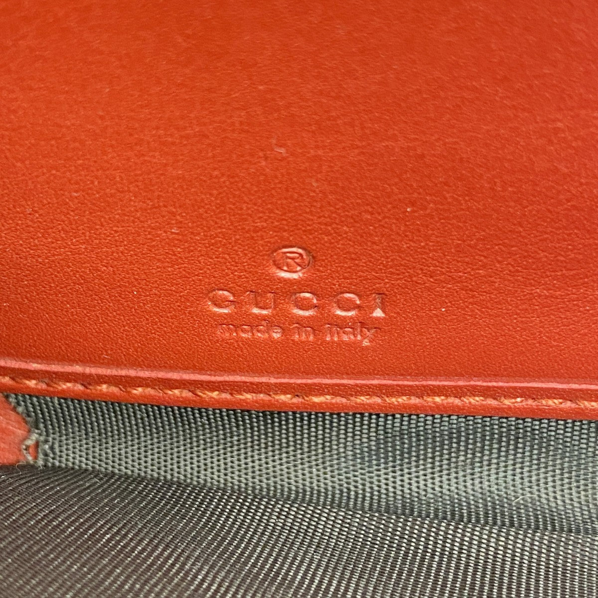 【6fc4126】グッチ 長財布 GGマーモント 443123 レザー レッド ゴールド金具【中古】レディース
