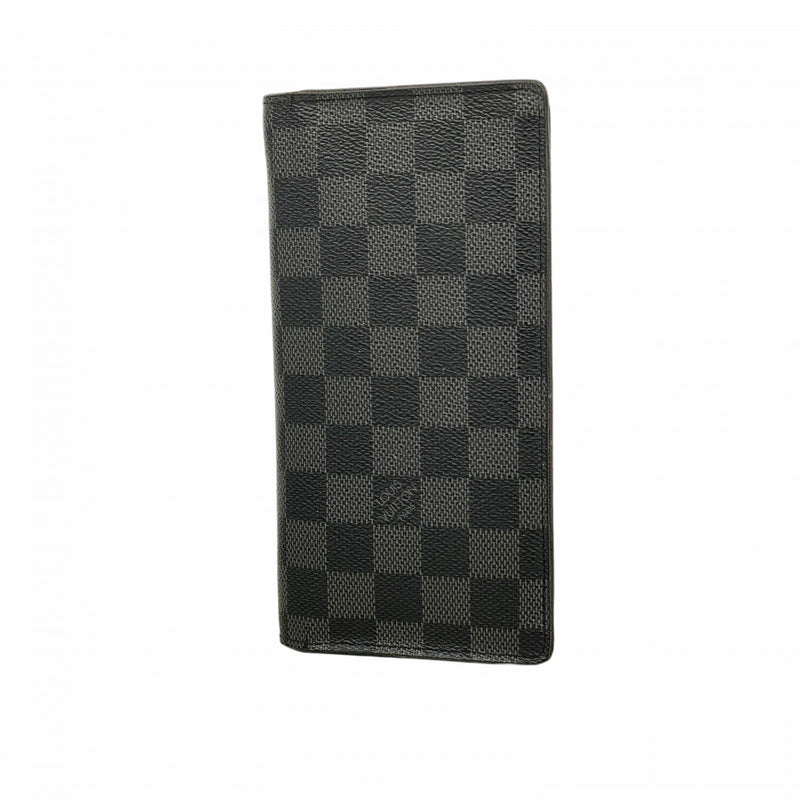 【6fc4132】ルイヴィトン 長財布 ダミエ・グラフィット ポルトフォイユブラザ N62665 ブラック【中古】メンズ