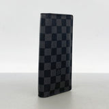 【6fc4132】ルイヴィトン 長財布 ダミエ・グラフィット ポルトフォイユブラザ N62665 ブラック【中古】メンズ