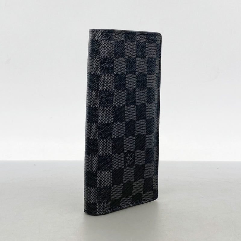 【6fc4132】ルイヴィトン 長財布 ダミエ・グラフィット ポルトフォイユブラザ N62665 ブラック【中古】メンズ