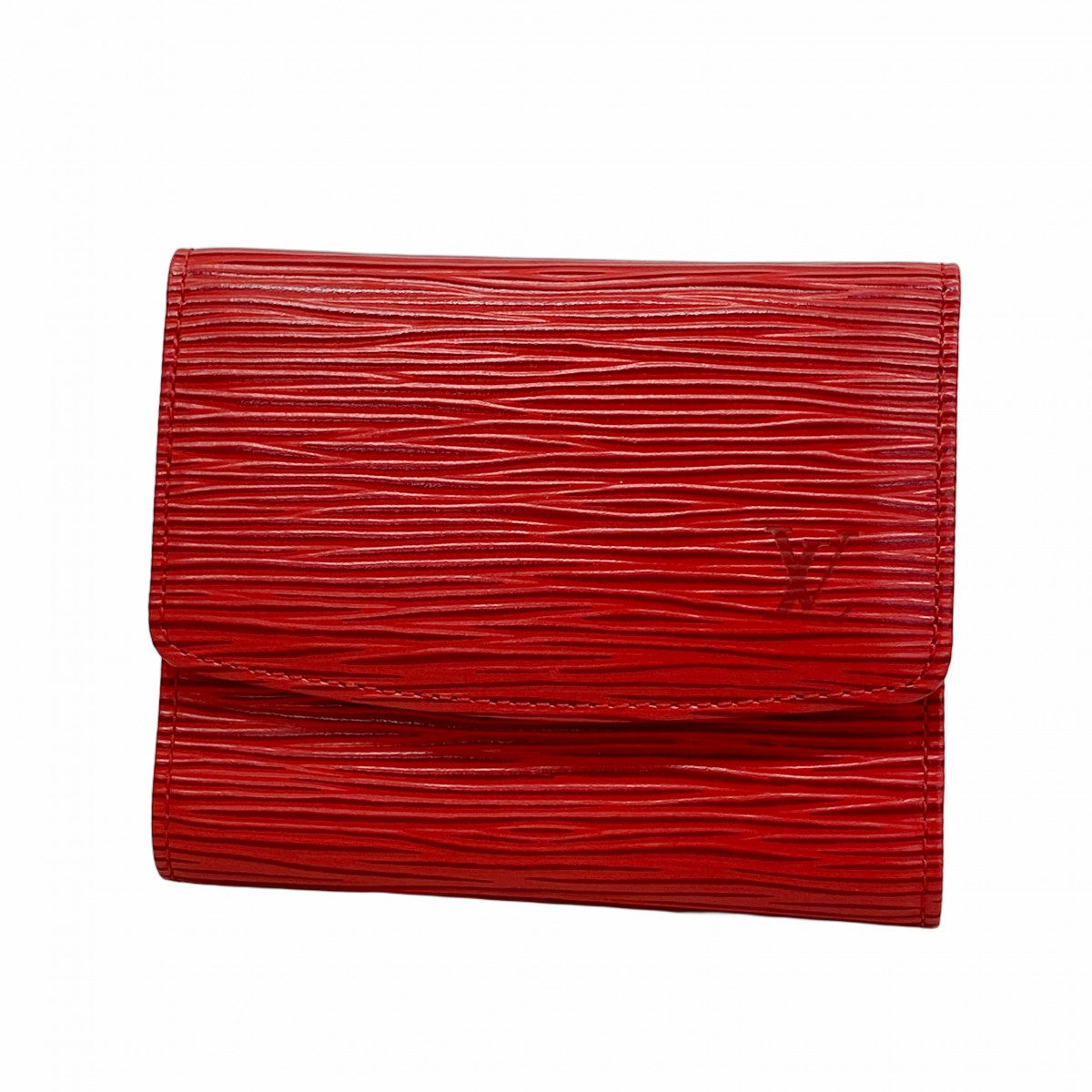 【6fc4133】ルイヴィトン カードケース エピ ポルト12カルトクレディ M63477 カスティリアンレッド【中古】レディース