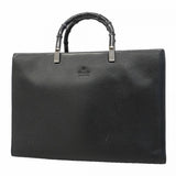 【6fc4134】グッチ ハンドバッグ バンブー 002 1034 レザー ブラック シルバー金具【中古】レディース