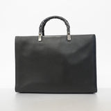 【6fc4134】グッチ ハンドバッグ バンブー 002 1034 レザー ブラック シルバー金具【中古】レディース