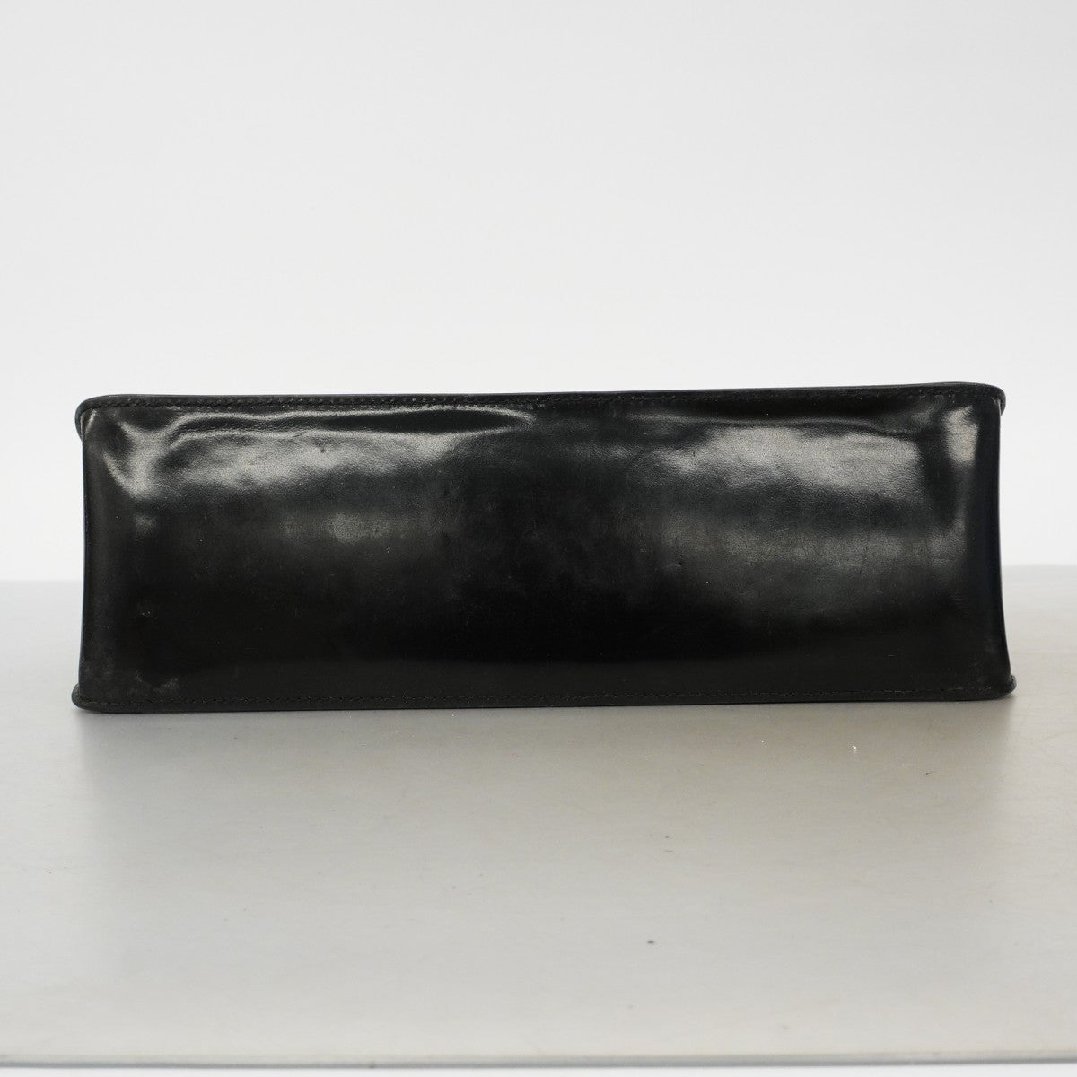 【6fc4138】シャネル トートバッグ パテントレザー ブラック シルバー金具【中古】レディース