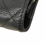 【6fc4148】シャネル ショルダーウォレット マトラッセ チェーンショルダー キャビアスキン ブラック シルバー金具【中古】レディース