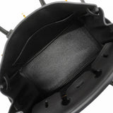 【6fc4161-g】エルメス ハンドバッグ バーキン25 トゴ ブラック ゴールド金具 K刻印【中古】レディース