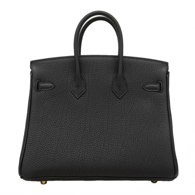 【6fc4161-g】エルメス ハンドバッグ バーキン25 トゴ ブラック ゴールド金具 K刻印【中古】レディース