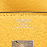 【6fc4162-g】エルメス ハンドバッグ バーキン25 トゴ パイユ シルバー金具 K刻印【中古】レディース