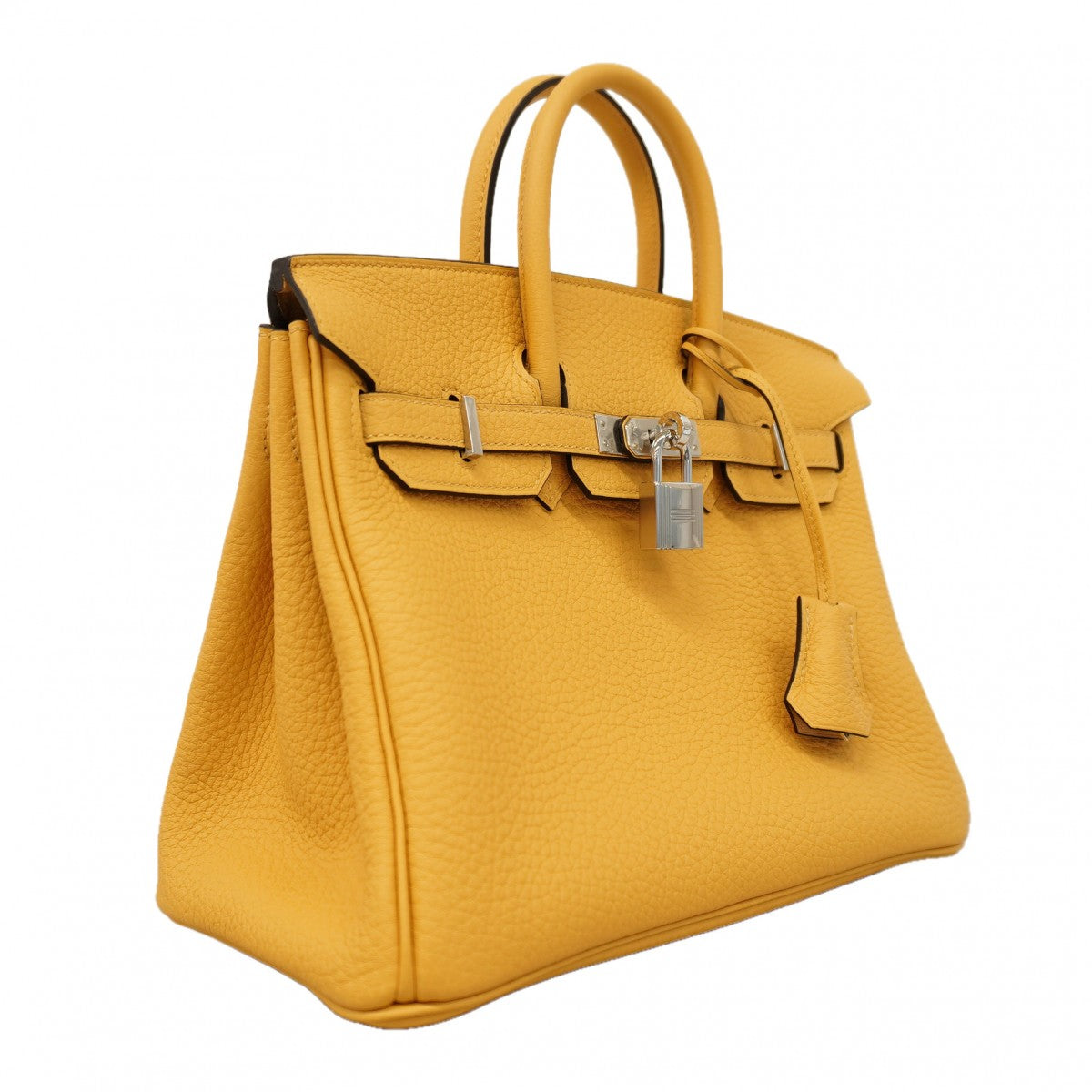 【6fc4162-g】エルメス ハンドバッグ バーキン25 トゴ パイユ シルバー金具 K刻印【中古】レディース