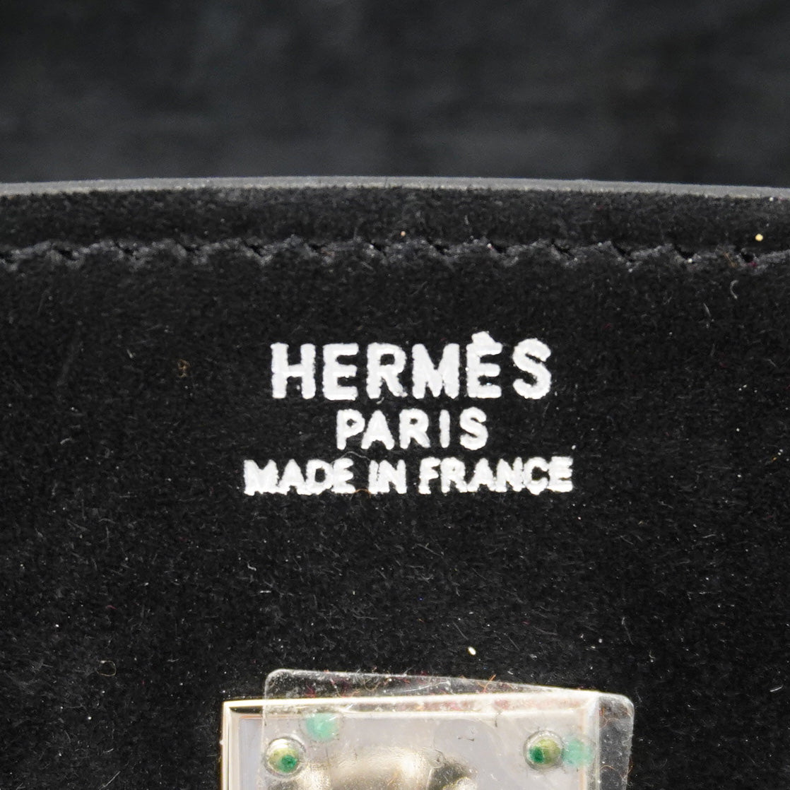 【6fc4163-g】エルメス ハンドバッグ バーキン25 ドブリス ブラック シルバー金具 □H刻印【中古】レディース