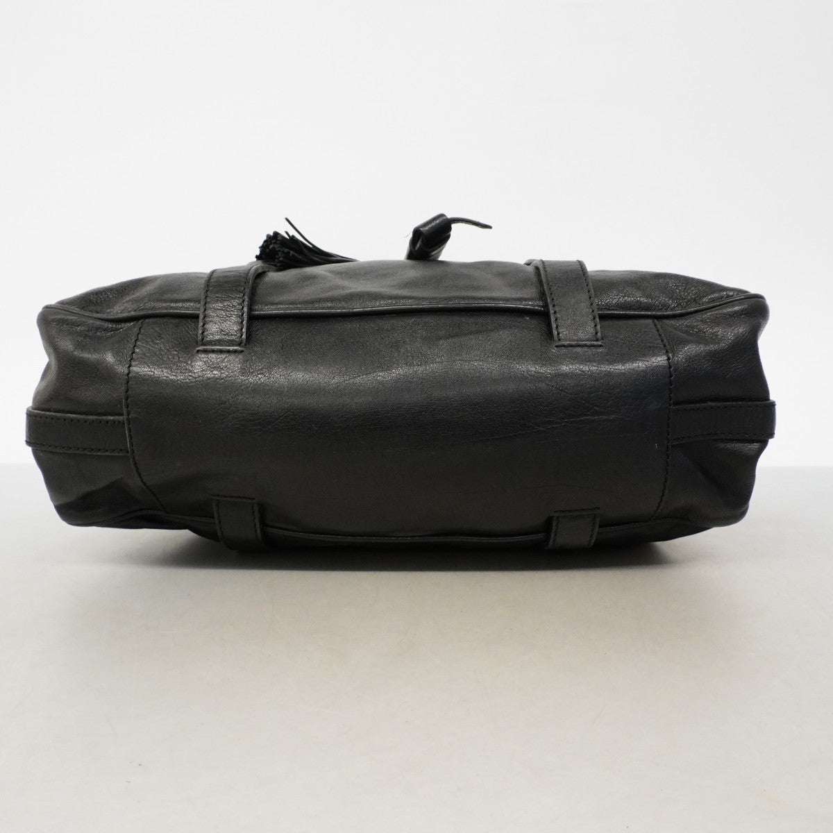 【6fc4169】セリーヌ トートバッグ レザー ブラック シルバー金具【中古】レディース